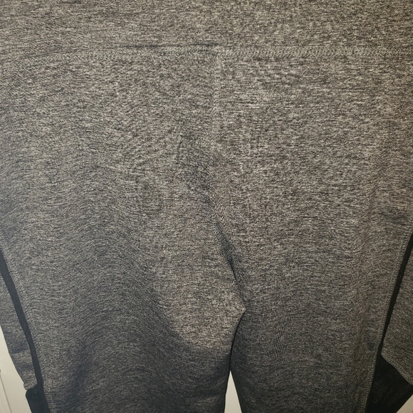 S2 1x grey sheer mesh inset athletic yoga leggings - Picture 11 of 13